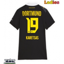 Borussia Dortmund Konstantinos Karetsas #19 Replica Away Shirt Ladies 2026-27 Short Sleeve